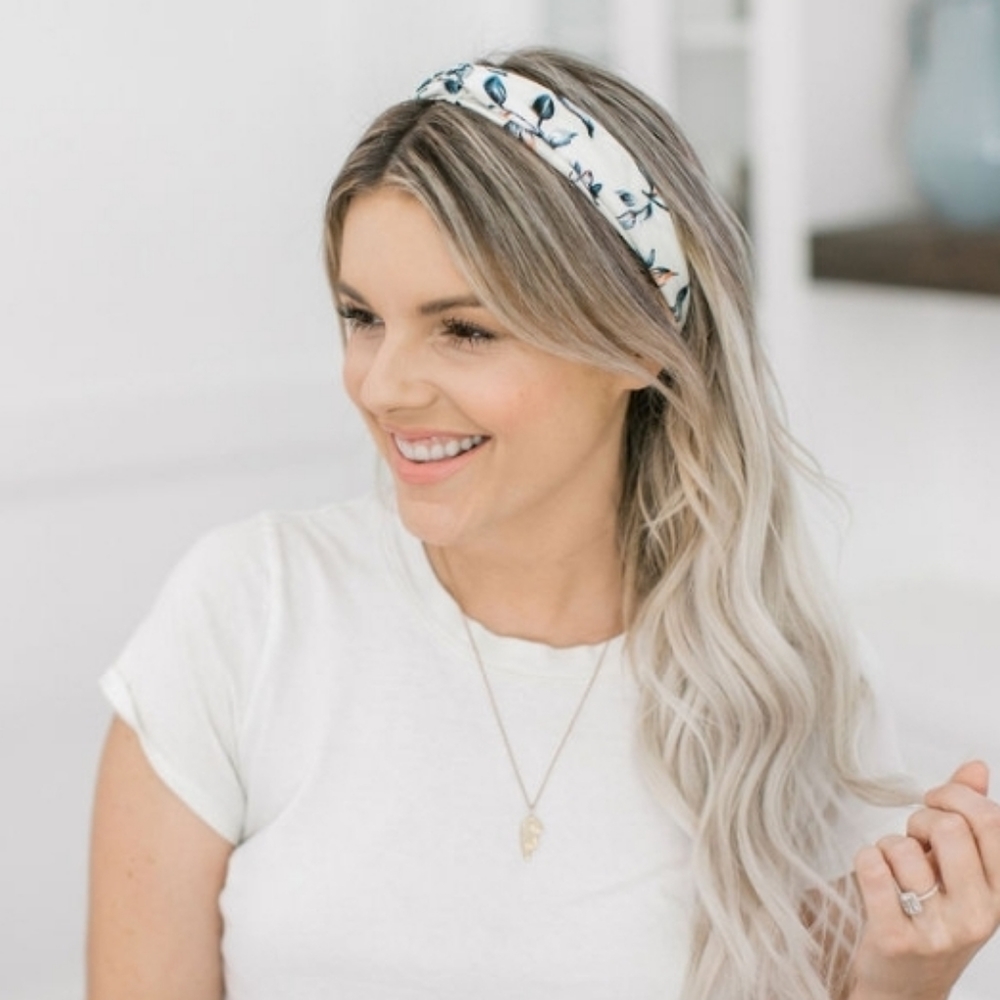 Blue & White Floral Head Wrap Hair "Headband" Accessory. Brand New.